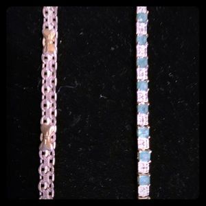 Emerald and Diamond plus 925 Silver Bracelet